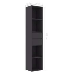 VidaXL Boekenkast 36x30x171 Cm Spaanplaat Grijs -RoomStyle Verkoopwinkel f0421eb41cb84c79ba4eb8fc8888f837