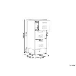 Beliani Kantoorkast WOSTOK - Wit Staal -RoomStyle Verkoopwinkel fc81ccc7789e4f34b8a790a7f69b7c64 1