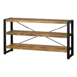 Boekenkast Minneapolis 120cm Laag - Mangohout - Bruin - Rechthoekig -RoomStyle Verkoopwinkel fde72efb7fdc48f0b0bae02649fe36ab