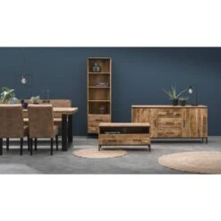 Boekenkast Trevor - Bruin - 55x190x40 Cm -RoomStyle Verkoopwinkel sf 10603252 9050